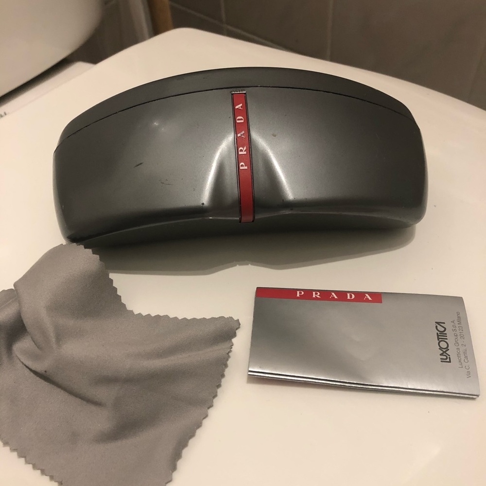 Prada sunglass case  plastic